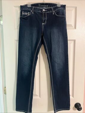 new directions Dark Blue Straight Leg Jeans